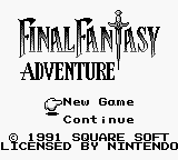 Final Fantasy Adventure (USA) Title Screen